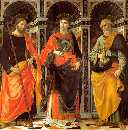 I Santi Stefano Giacomo, Maggiore y Pietro de Ghirlandaio