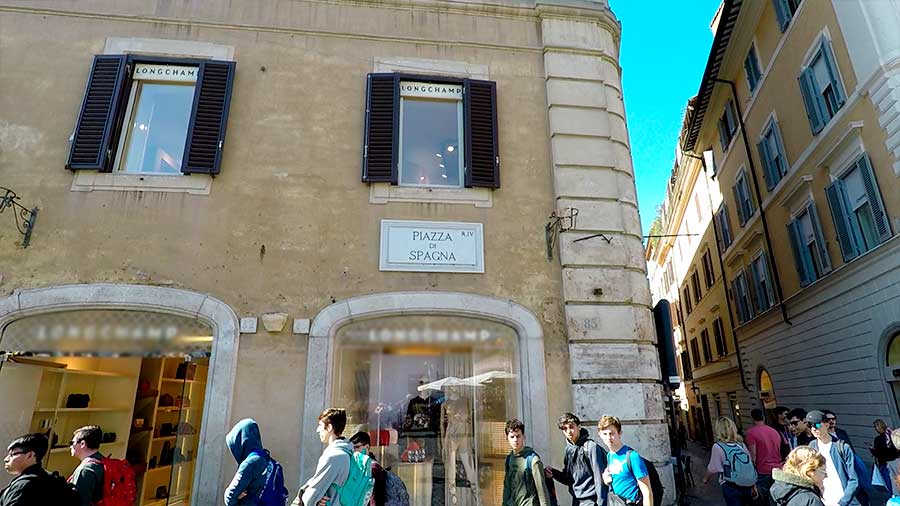 plaza de españa roma mapa