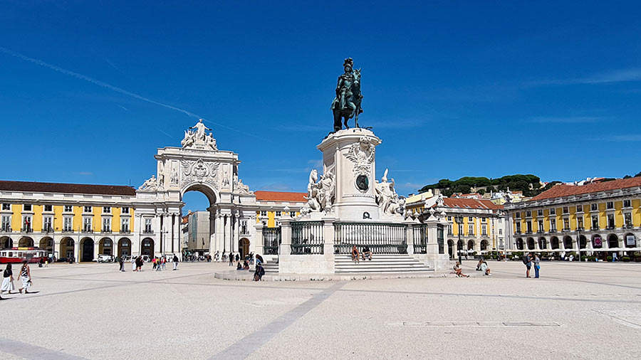 La Plaza del Comercio de Lisboa.